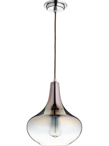 Pawk 11 1/4 inch Mini Pendant in Gunmetal/Coffee Ombre.